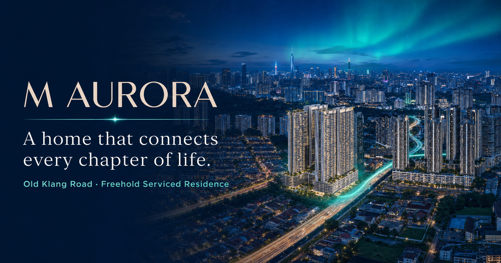 M Aurora serviced residence in the Old Klang Road city landscape